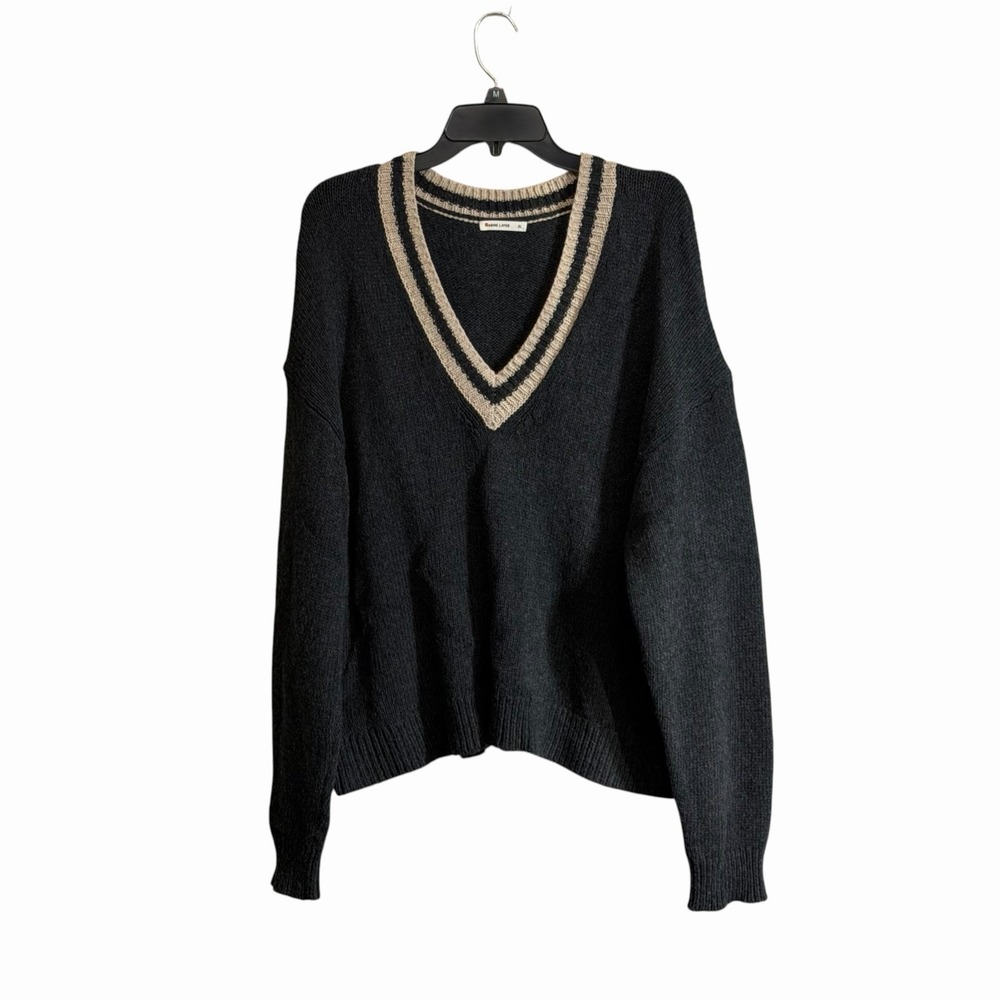 Marine Layer Women XL Bella Cropped Sweater Merino Wool Blend Academia